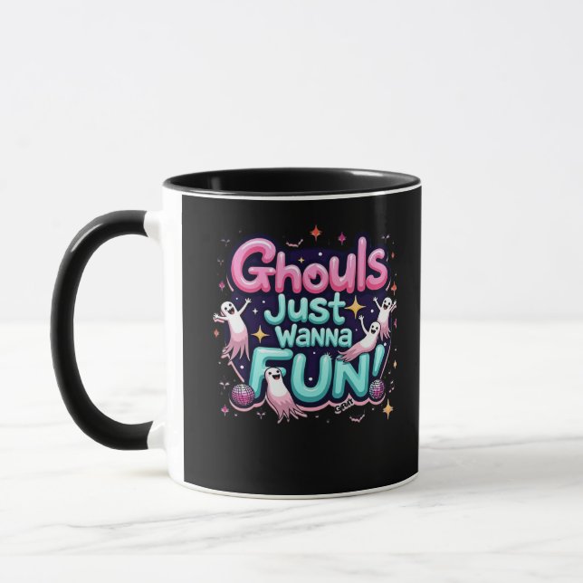 Caneca Ghouls Só Quer Divertir-Se Na Festa De Disco Do Di (Esquerda)