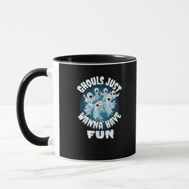 Caneca Ghouls Só Quer Divertir-Se No Dia das Bruxas (Esquerda)