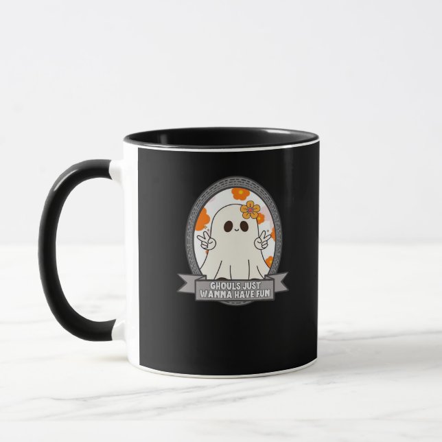 Caneca Ghouls Só Quer Divertir-Se No Dia das Bruxas (Esquerda)