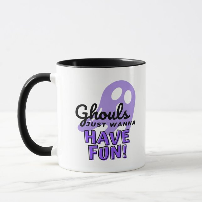 Caneca Ghouls Só Quer Divertir-Se No Dia das Bruxas (Esquerda)