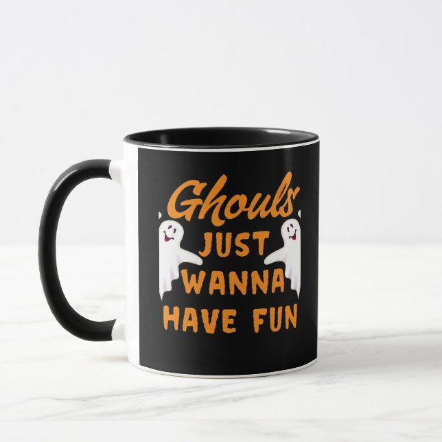 Caneca Ghouls Só Quer Divertir-Se No Outono (Esquerda)