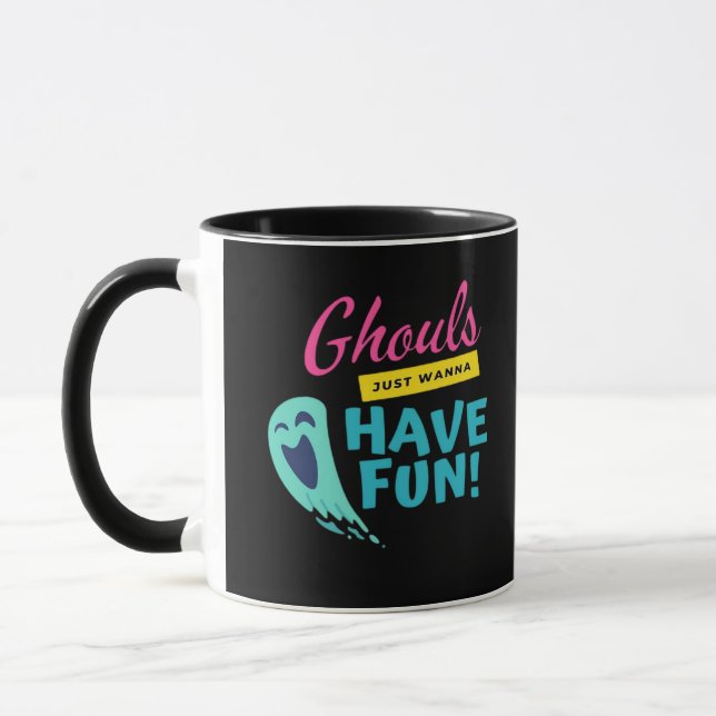 Caneca Ghouls Só Quer Divertir-Se - Víbula De Outono De H (Esquerda)