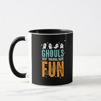 Caneca Ghouls Só Quer Ter Um Figurino De Dia de as Bruxas