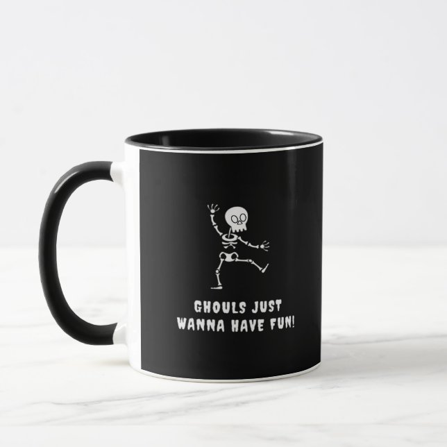 Caneca Ghouts Só Quer Divertir-Se - Bats, Boots Booze (Esquerda)
