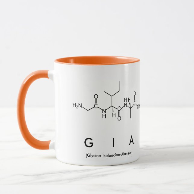 Caneca Gia peptide nome mug (Esquerda)