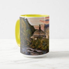 Caneca Gibson Mill, Hardcastle Crags Pintura a óleo