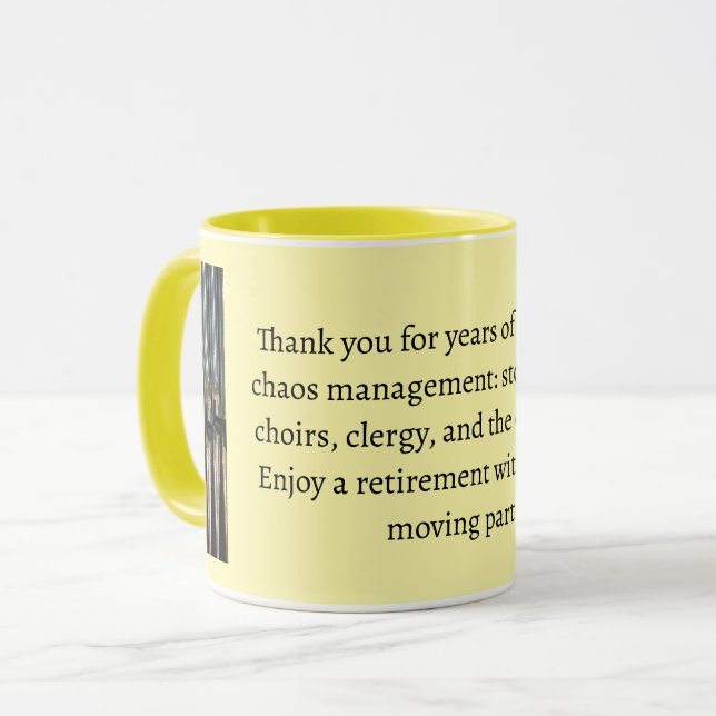 Caneca Gift for retiring organist or choir director (Frente Esquerda)