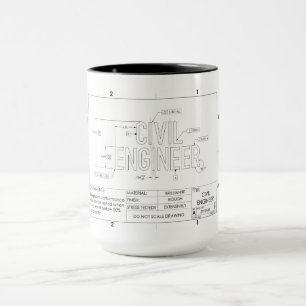 Caneca Gift Mug da Engenharia Civil