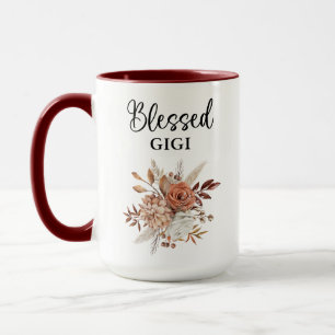 Caneca Gigi abençoado   Salmo 127:3   Cama Floral
