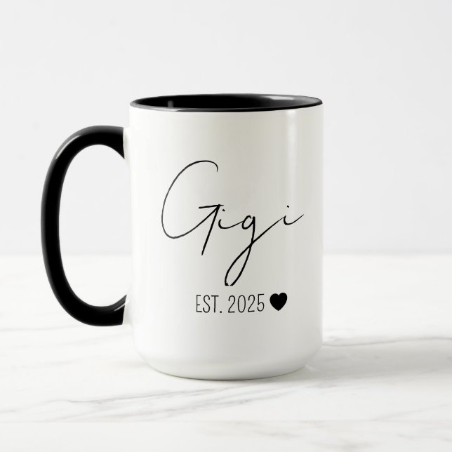 Caneca Gigi e Papa Mugs, Avós Anúncio de Gravidez (Esquerda)
