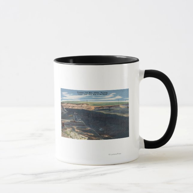 Caneca Gillette, WY - Vista das minas de carvão de Wydoda (Direita)