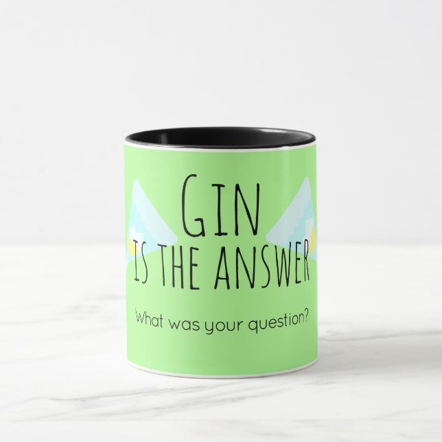 Caneca Gin é a resposta. Qual era a sua pergunta? (Centro)