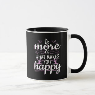 Caneca Ginástica Feminina - Citação Motivacional Feliz
