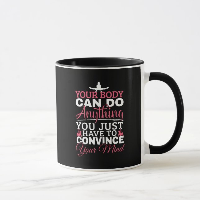 Caneca Ginástica Feminina - Seu Corpo Pode Fazer Qualquer (Direita)