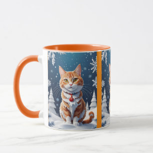 Caneca Ginger Winter Christmas Cat