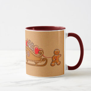 CANECA GINGERBREAD BOY & SLEIGH, DE SHARON SHARPE