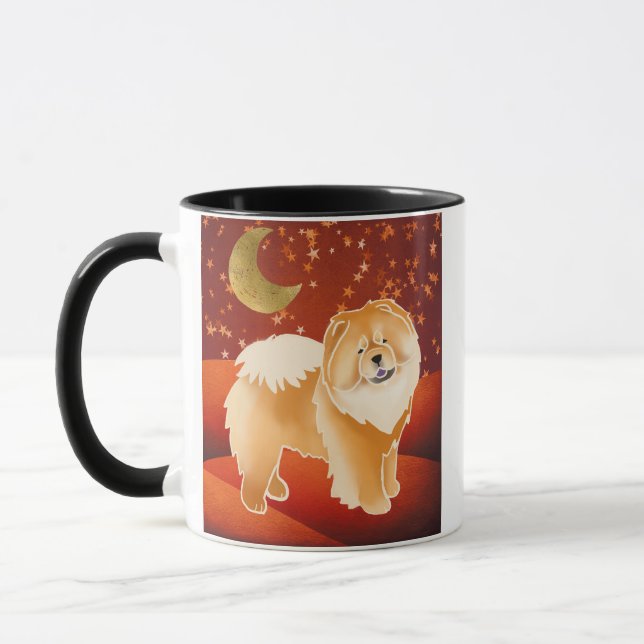 Caneca GINKGO, o chow vermelho - mug de citação personali (Esquerda)