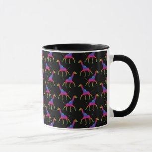 Caneca Girafa Colorida Arco-Íris