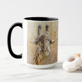 Caneca Girafa Fotografia de Grinning Modern Watercolor