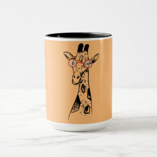 Caneca Girafa Inteligente Girafa Geek Africana