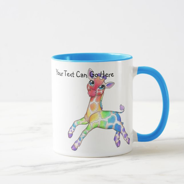 Caneca Girafa Mug Colorida (Direita)