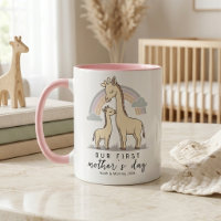 Girafa Pastel Mamãe Bebê Primeiro Dia das Mães Arc