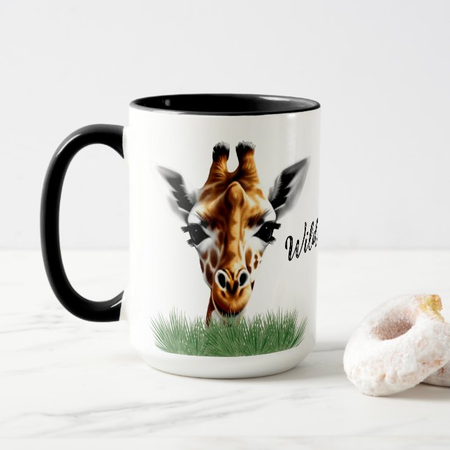 Caneca Girafa Selvagem E Livre (Com Donut)