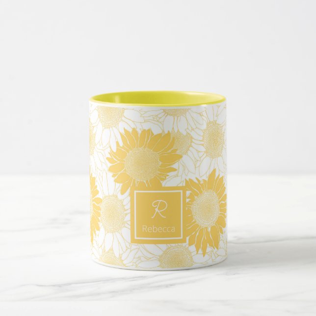 Caneca Girassóis Amarelos Personalizados (Centro)