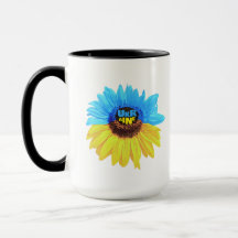 Girassol aquarela Ucrânia bandeira azul amarelo