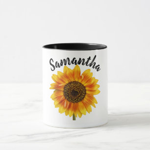 Caneca Girassol Canto Personalizado