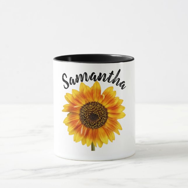 Caneca Girassol Canto Personalizado (Centro)