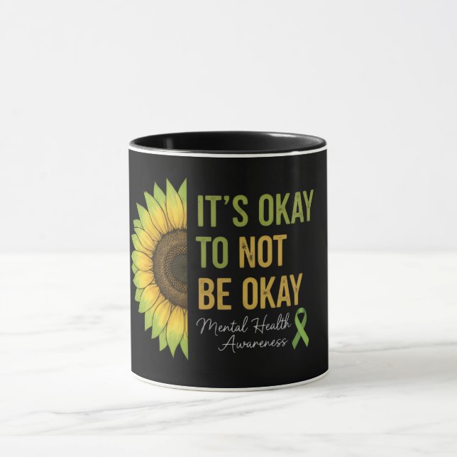 Caneca Girassol de Conscientização da Saúde Mental (Centro)
