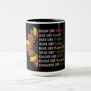 Caneca Girassol do Legado: Sonhe, Lidere, Acredite  