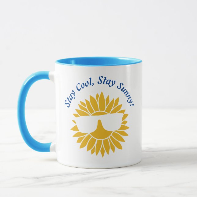 Caneca Girassol legal: Na moda-Shades Mug (Esquerda)