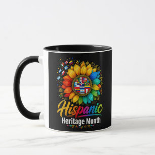 Caneca Girassol Países Latinos Mês da Herança Hispânica