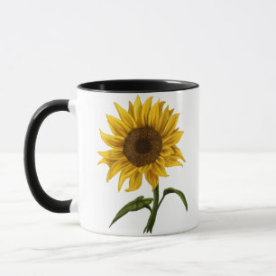 Caneca Girassol Sunshine Floral Watercolor Flor