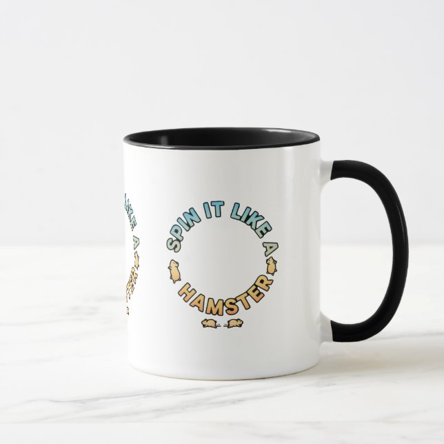 Caneca Gire Como Um Hamster Design Divertido (Direita)
