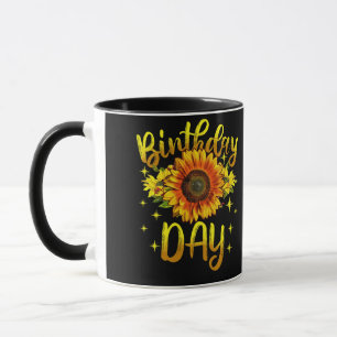 Caneca Girl Sunflower Birthday Party Family Matching