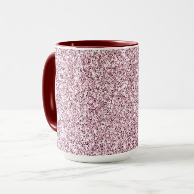 Caneca Girly Pink Glitzy Glitter (Frente Esquerda)