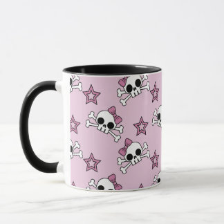 Caneca Girly Skulls and Stars