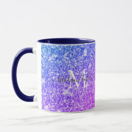 Caneca Giry Purple e Pink Glitter Monographic Name