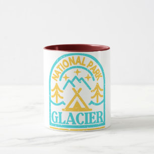 Caneca Glaciar National Park Monoline Mug