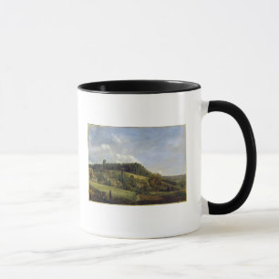 Caneca Glade perto de uma vila, 1833 da floresta