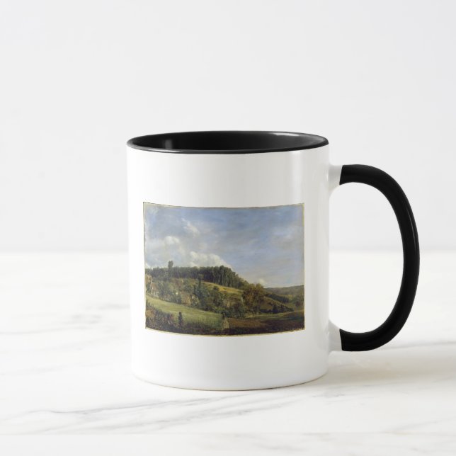 Caneca Glade perto de uma vila, 1833 da floresta (Direita)
