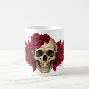 Caneca Glam Caveira Xícara Gótica Elegante de Ha
