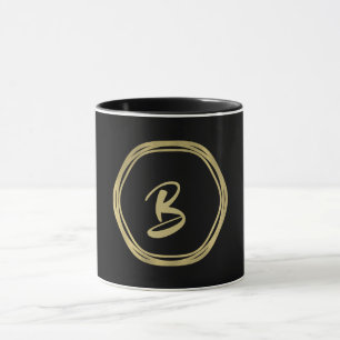 Caneca Glamour Dourado & Anéis Pretos (Qualquer Cor) Glam