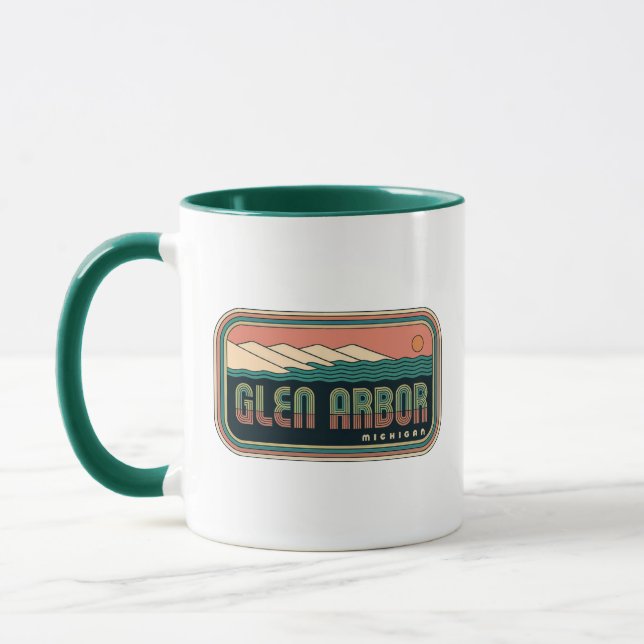 Caneca Glen Arbor 70s Retro Michigan Vintage (Esquerda)