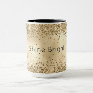 Caneca Glitzy Confetti Glitter Sparkle Dourado