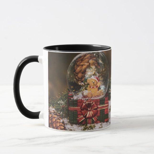Caneca Globo de neve com Urso Bonito (Esquerda)