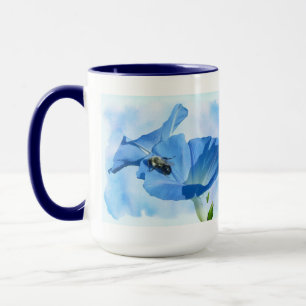 Caneca Glória da Manhã Azul e Bumblebee